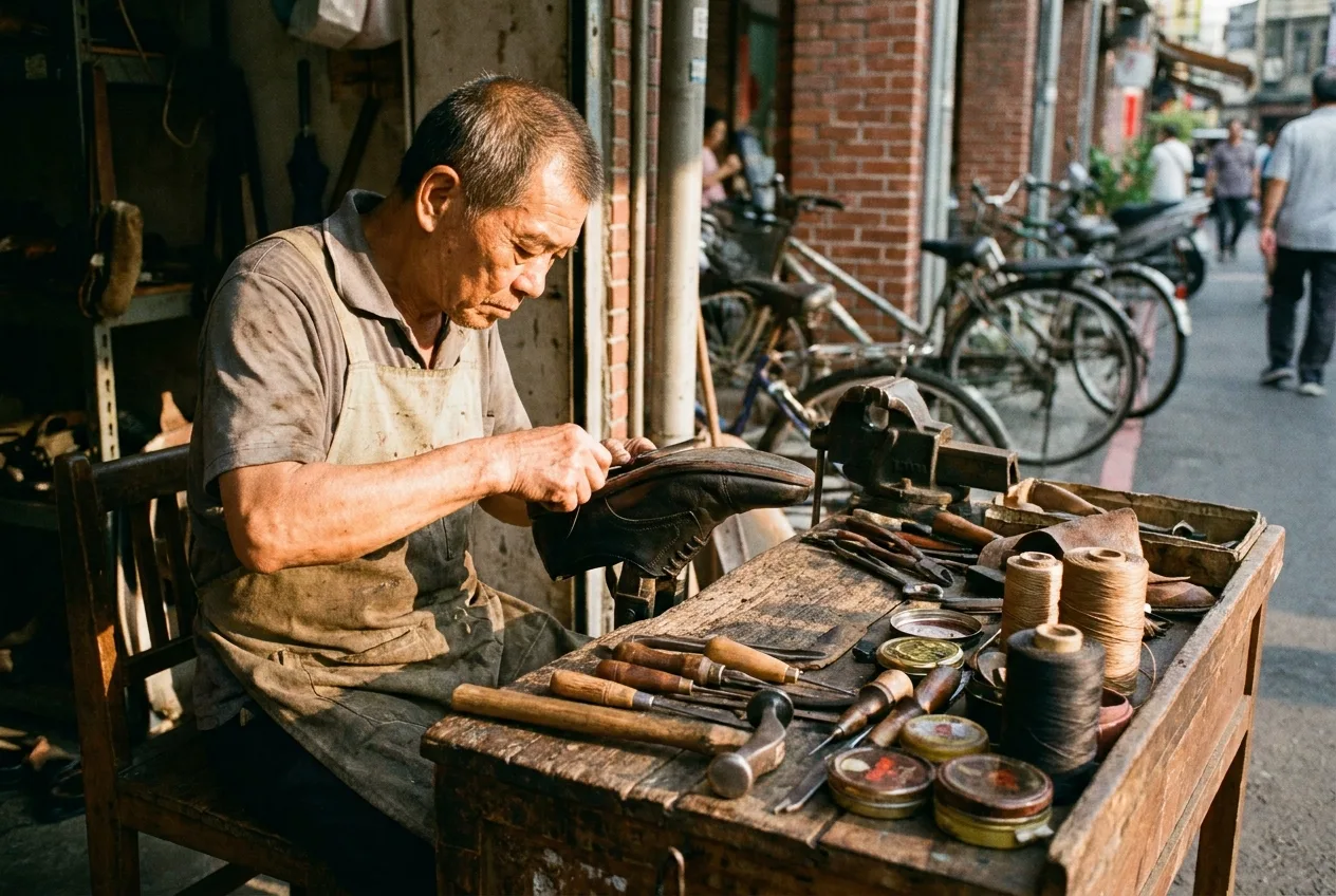 修鞋匠的工作台:一個老師傅與他的城市角落